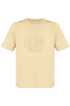 Tシャツ・カットソー Burberry 8093654 B8626 Shirts Beige T-Shirts Beige Logo T-shirt - Burberry - Men | WE IN STYLE